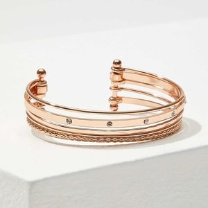 LOFT Metallic Layered Rose Gold Tone Bracelet